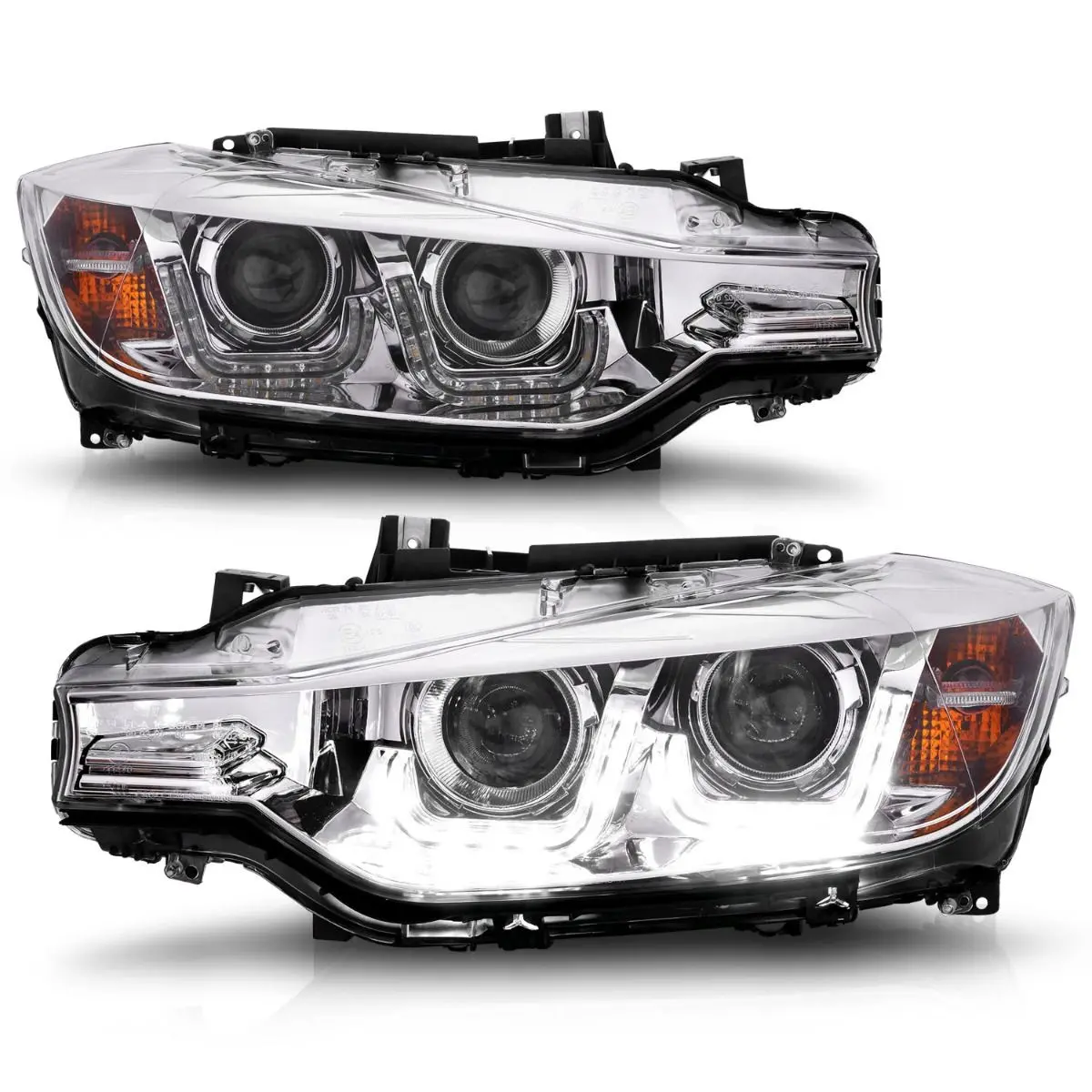Anzo Bmw F30 (2012-2015) 3-Series Projector Headlights W/ U-Bar Chrome 1