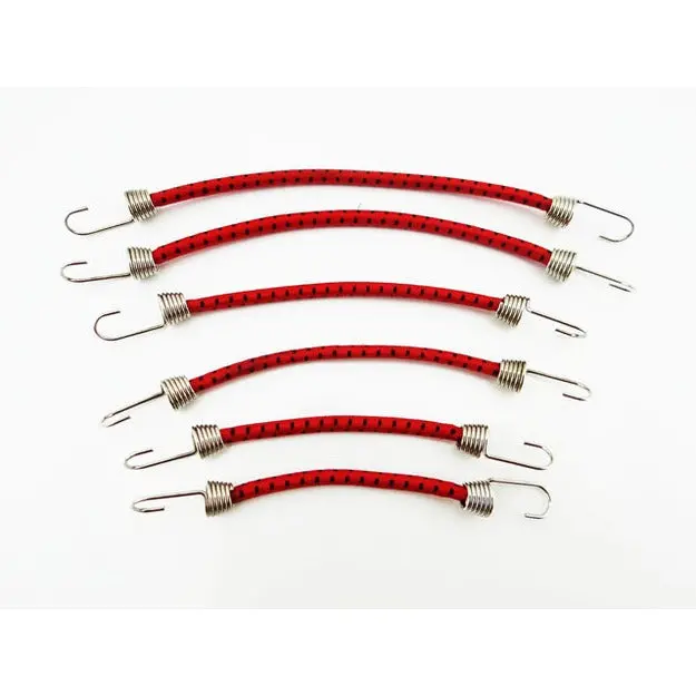 Hot Racing 1/10 Scale Bungee Cord Set, Black And Red (6Pcs) 1