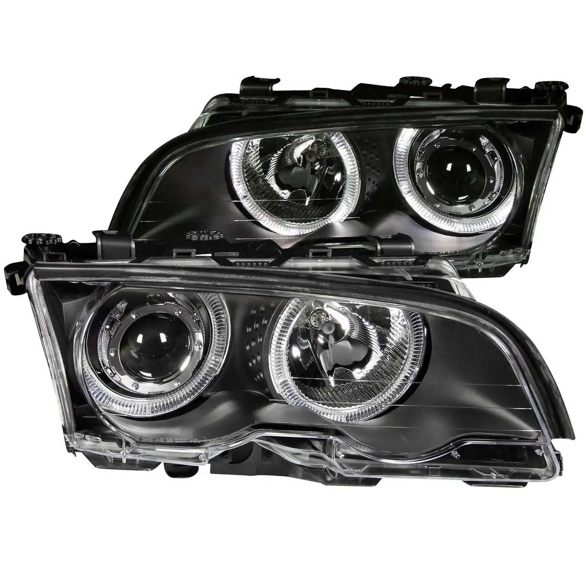Anzo Bmw E46 3-Series 4-Door Projector Headlights W/ Led Halo 1