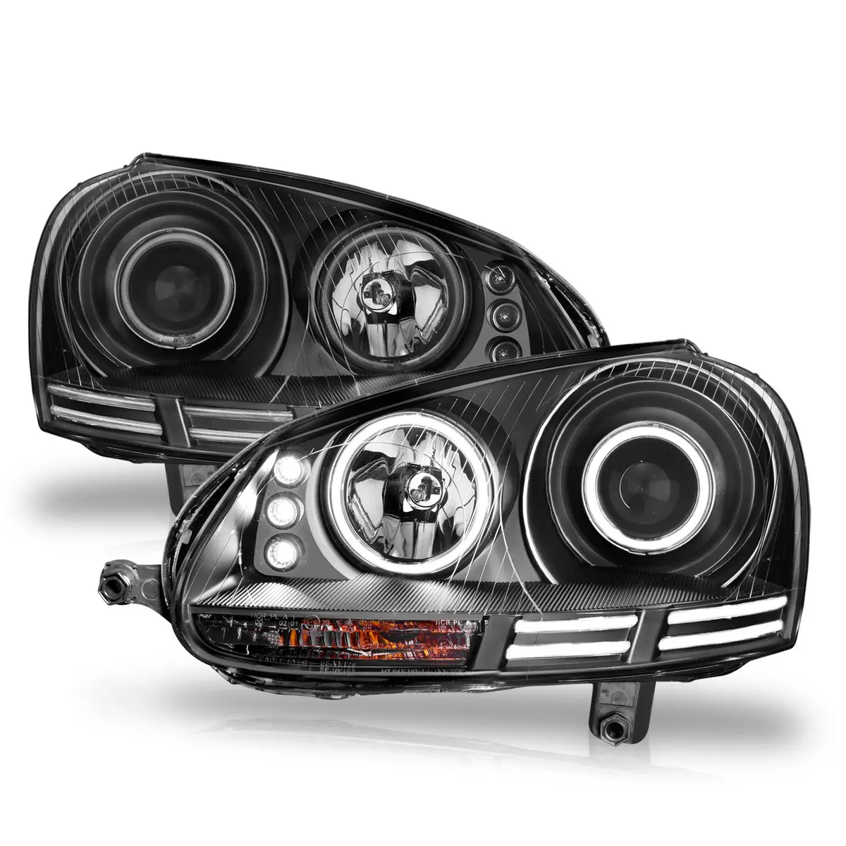 Anzo Vw Mk5 Jetta/Gti/Rabbit Projector Headlights W/ Halo 1