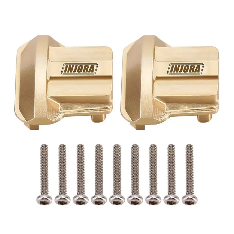 Injora 2Pcs 11G/Pcs Brass Diff Covers For 1/18 Trx4m Front Rear Axles (4M-01) 1