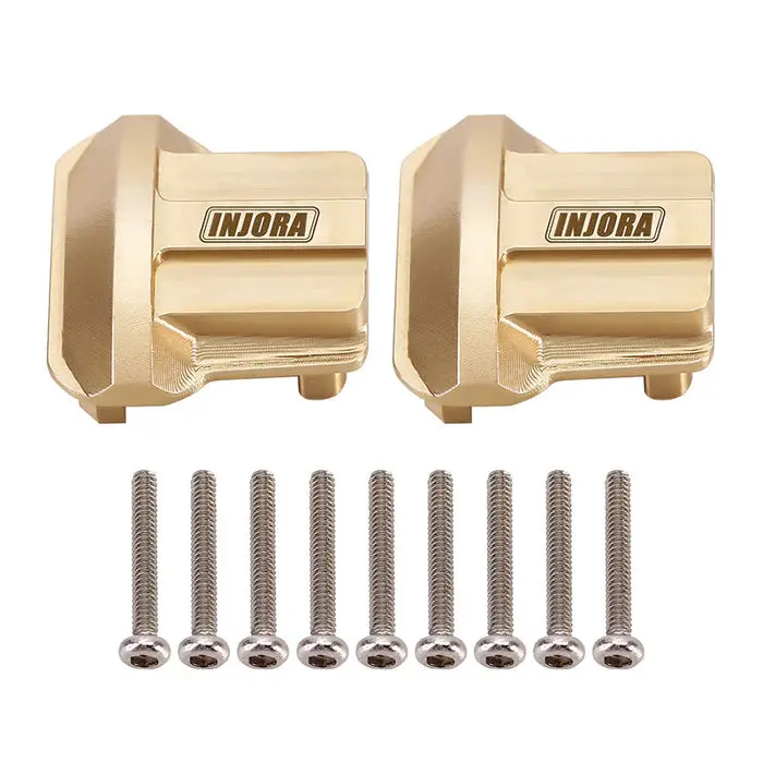 Injora 2Pcs 11G/Pcs Brass Diff Covers For 1/18 Trx4m Front Rear Axles (4M-01) Grey 1