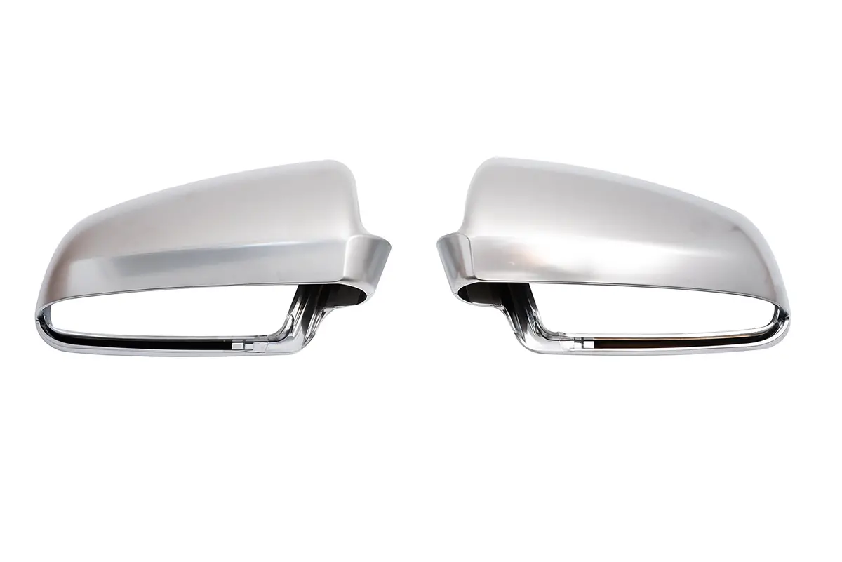 Audi A3 8P (Pre-Facelift) / B6/ B7/ C6 A6 Matte Chrome Mirror Caps 1