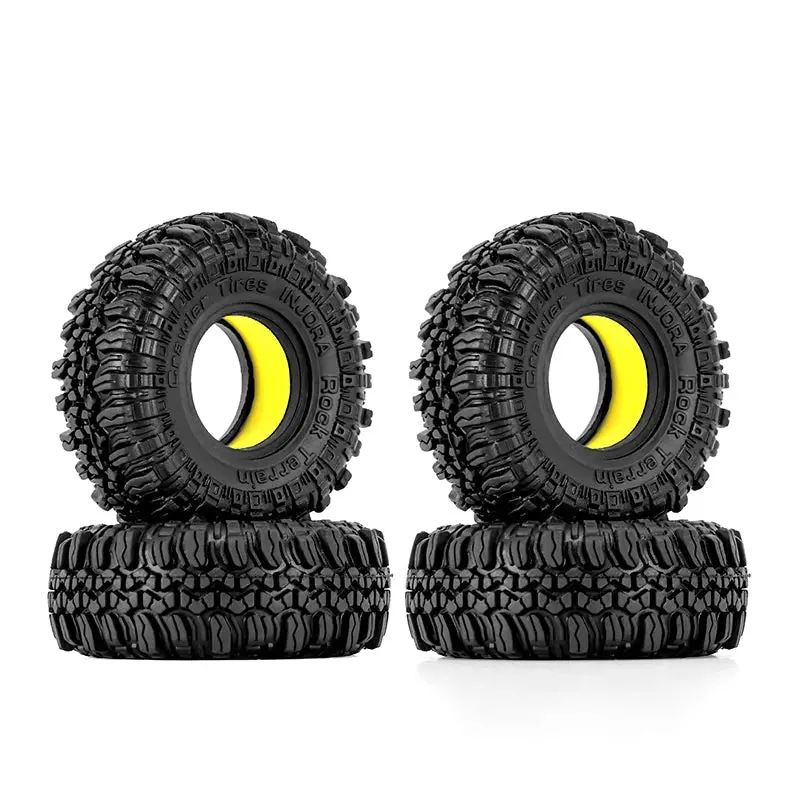 Injora 1.0" 56*22Mm Tires & Silicone Rubber Inserts Combo 4 1