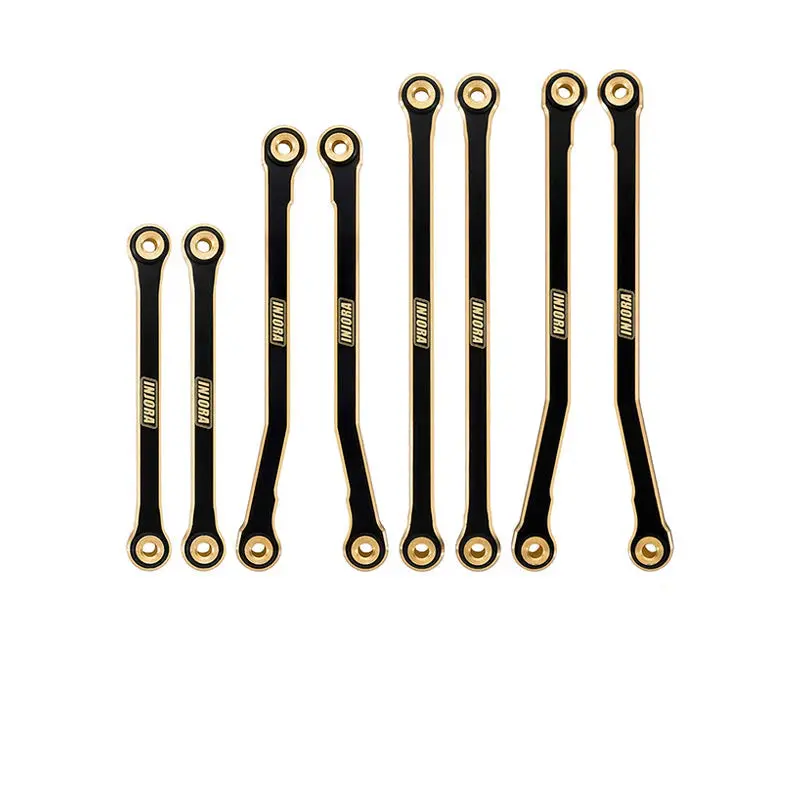Injora Black Brass High Clearance Chassis Links For 1/18 Redcat Ascent-18 1