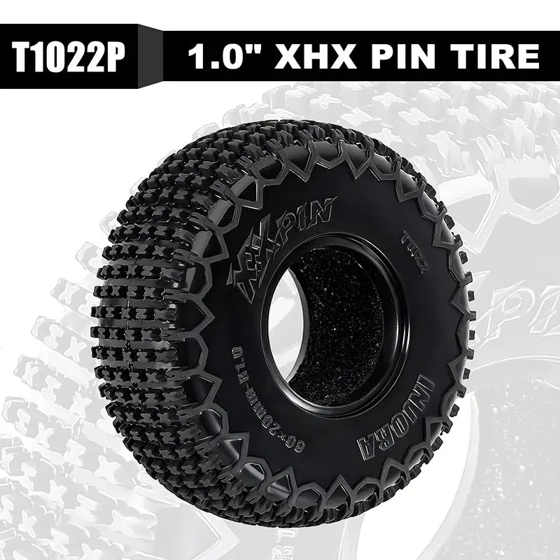 Injora 1.0" Xhx Pin Tires (4) (60*20Mm) 2
