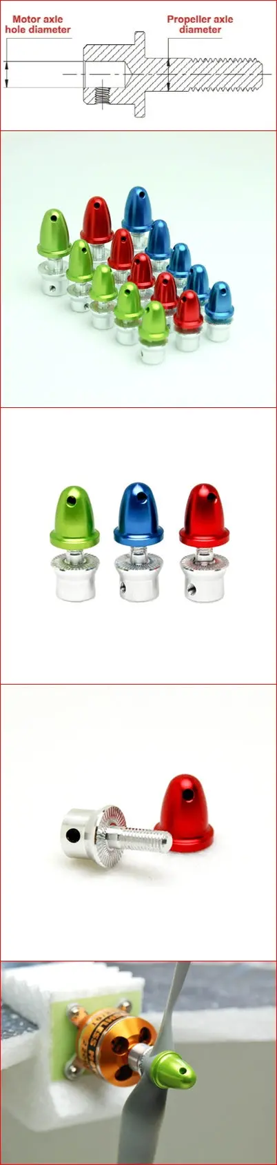 Prop Adapter 3.0Mm (Side Lock Type) Green 1