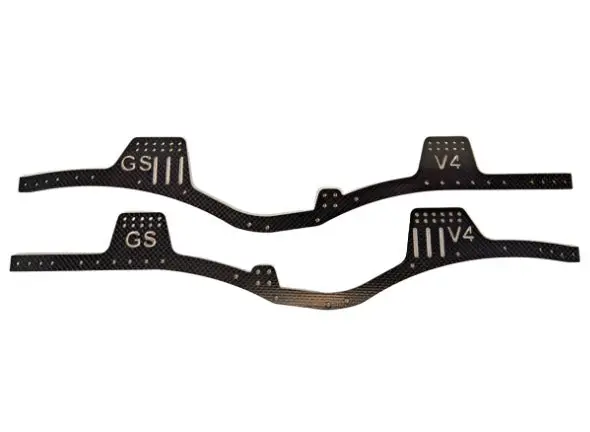 Gspeed Gs-V4 Carbon Fiber Chassis (Rails Only) - Black 1