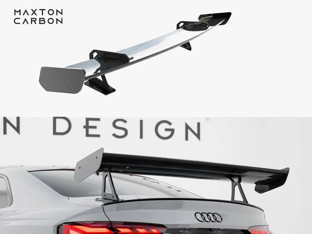 Maxton Design Carbon Spoiler W/ Upper Swan Mounting - Audi B9 A5 / S5 / Rs5 Coupe 1