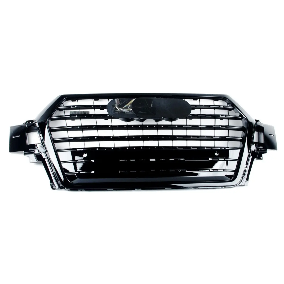 Black Optic S-Line Grille For 4M Audi Q7 - Black W/ Black Surround 1