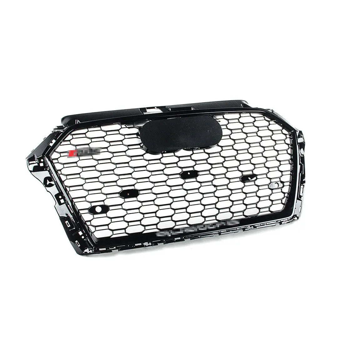 Rs Style Grille For 8V Facelift A3/S3 - Black W/ Black Surround And Silver Quattro 1
