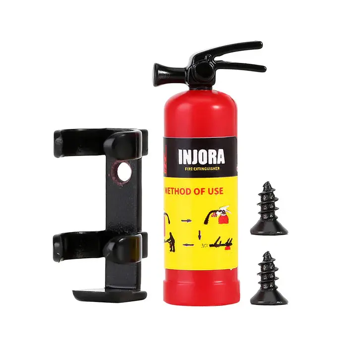 Injora Mini Fuel Tank Fire Extinguisher Shovel Oil Drum Scale Accessories For 1/24 1/18 Rc Crawlers 1