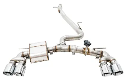 Awe Switchpath™ Exhaust For Vw Mk7.5 Golf R - Chrome Silver Tips 1