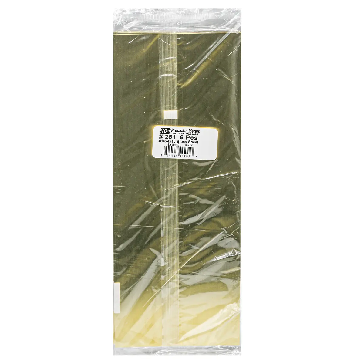 Brass Sheet: 0.010" Thick X 4" Wide X 10" Long 1