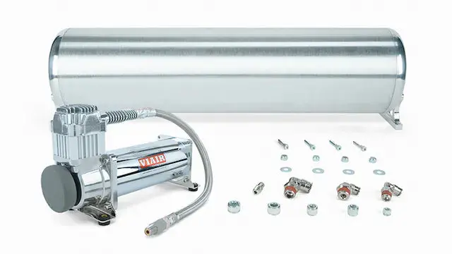 Air Lift Performance 24" Flo Tank W/ Viair 444C Compressor, 1/4" & 3/8" Fittings And Tank Mounting Hardware 1