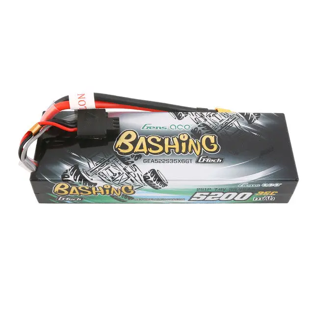Gens Ace Bashing Series 5200Mah 7.4V 2S1p 35C Car Lipo Battery Pack Hardcase 24# With Xt60 Plug 1