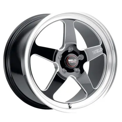 Weld Racing S155 Ventura Drag 17X10 / 5X120 Bp / Et42 / 7.25In Bs / 78.1 Cb Wheel - Gloss Black Milled 1