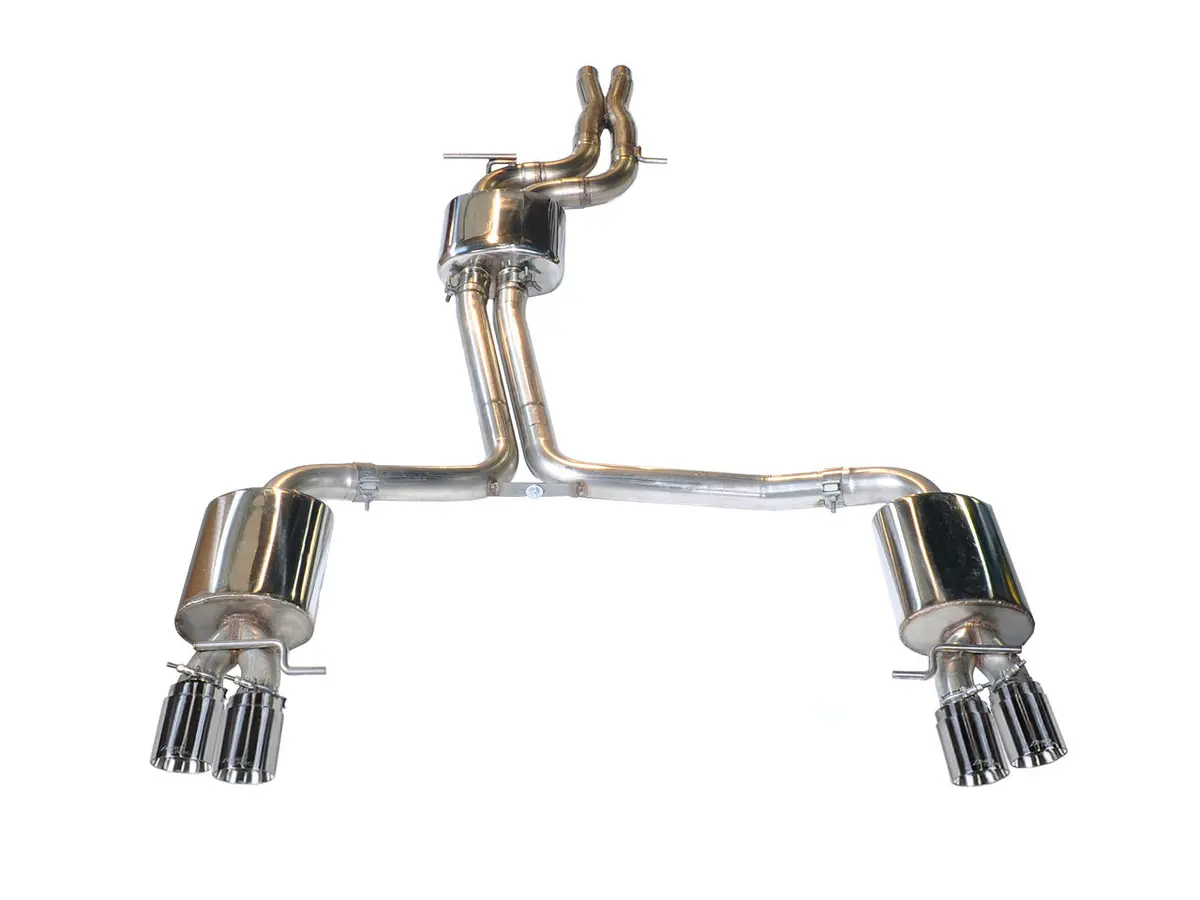 Awe Touring Edition Exhaust For Audi S5 3.0T - Chrome Silver  Tips (102Mm) 1