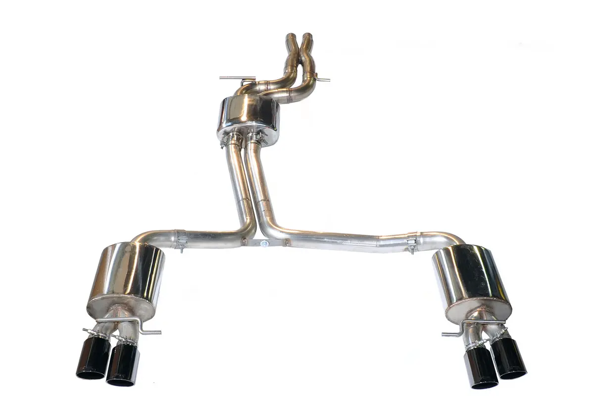 Awe Touring Edition Exhaust For Audi S5 3.0T - Diamond Black Tips (102Mm) 1