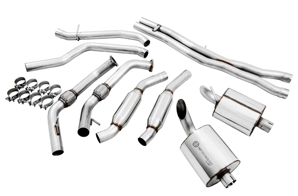 Awe Touring Edition Exhaust For Audi B9 Sq5 - Resonated - No Tips (Turn Downs) 2