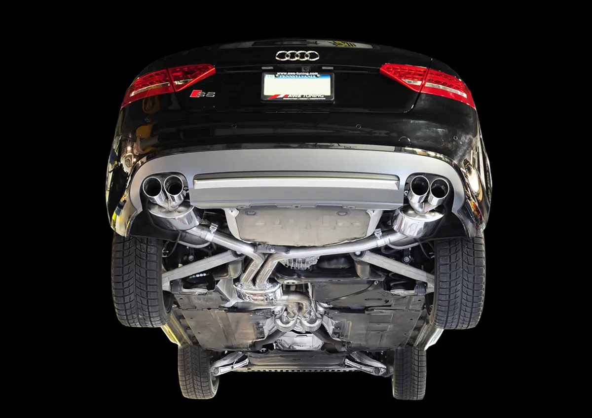 Awe Touring Edition Exhaust For Audi B8.5 S5 3.0T - Chrome Silver  Tips (90Mm) 1