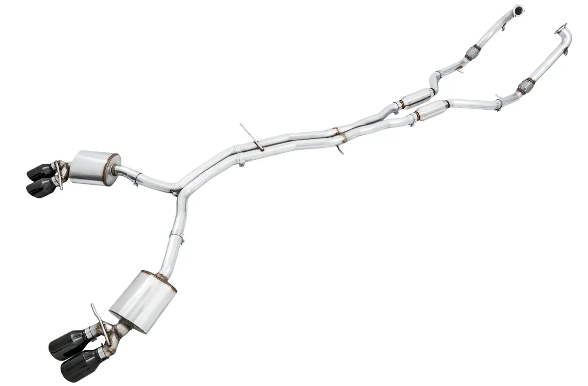 Awe Touring Edition Exhaust For Audi B9 S5 Coupe - Diamond Black 102Mm Tips 1