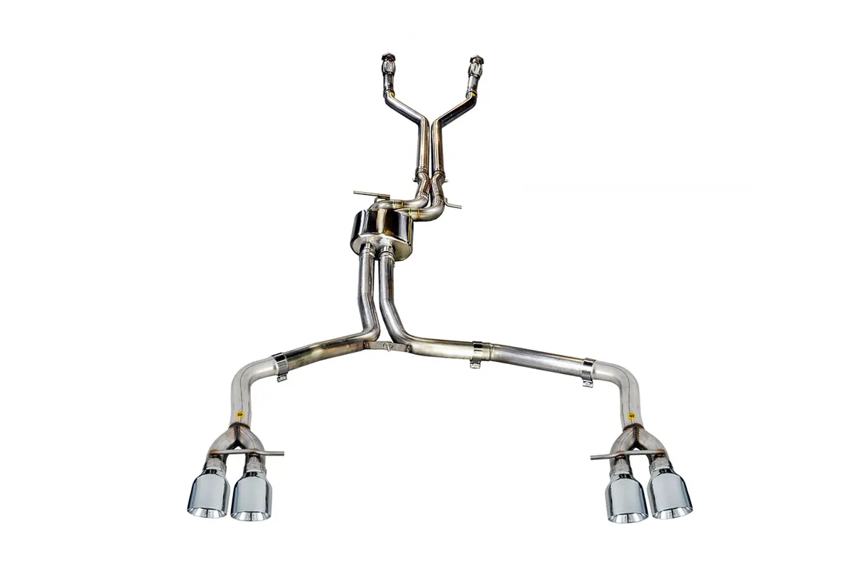 Awe Track Edition Exhaust For Audi C7 S6 4.0T - Chrome Silver Tips 1