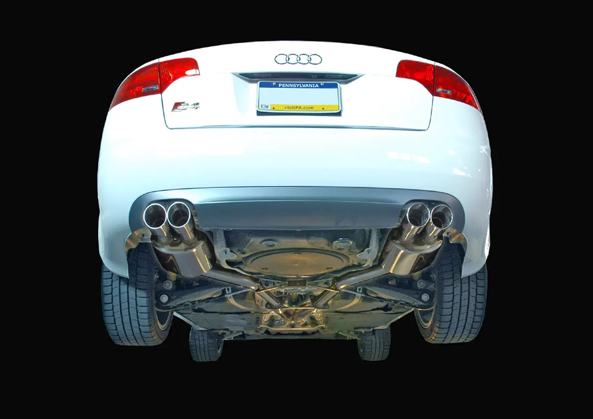 Awe Track Edition Exhaust For Audi B7 S4 - Diamond Black Tips 1