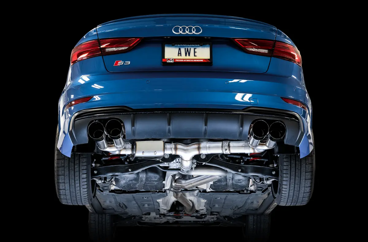 Awe Switchpath™ Exhaust For Audi 8V S3 - Diamond Black Tips, 102Mm 1