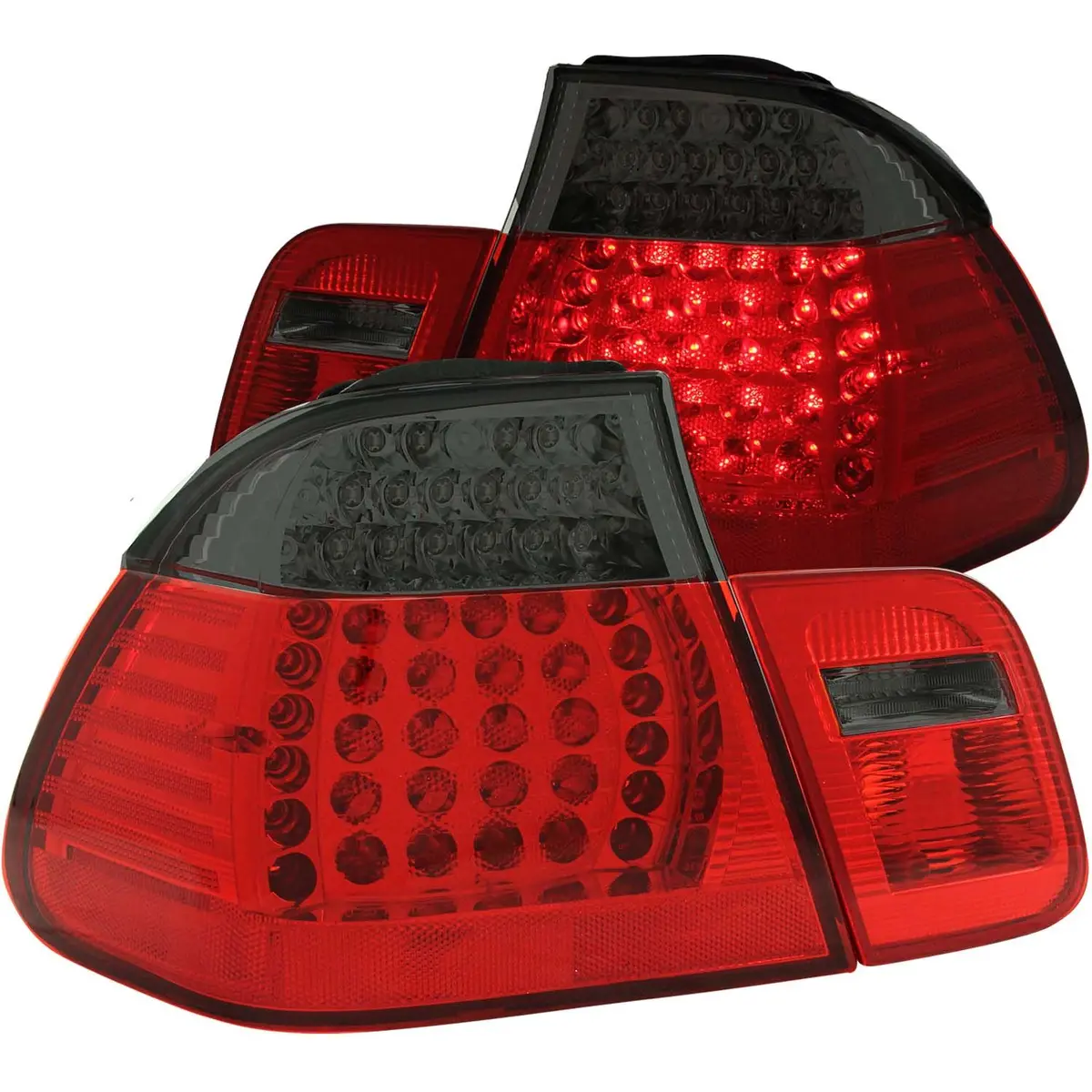 Anzo Bmw E46 3-Series (99-01) 4-Door Led Taillights Red/Smoked 1
