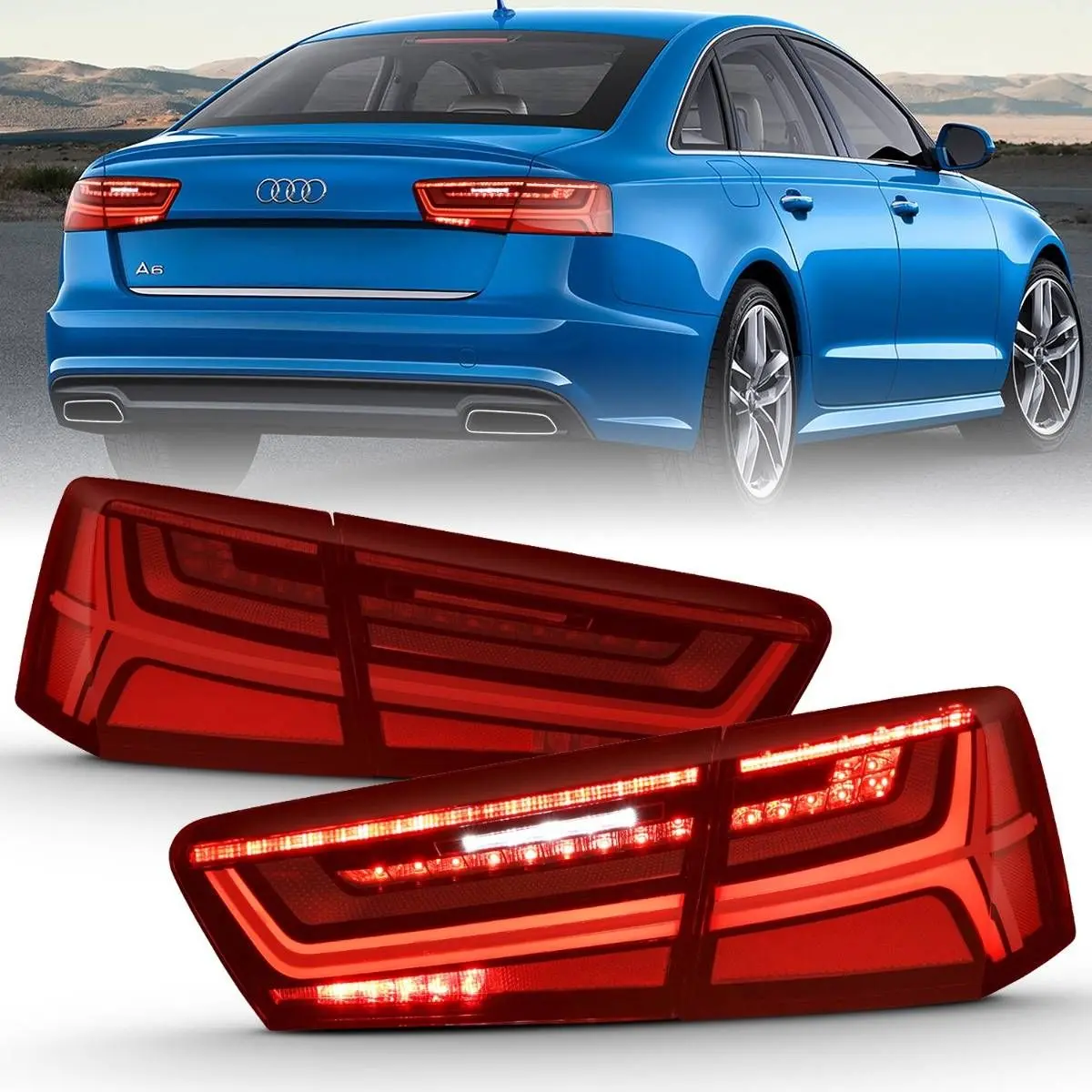 Anzo Audi A6/S6 (C7) Led Tail Lights W/ Sequential Turn Signals 1