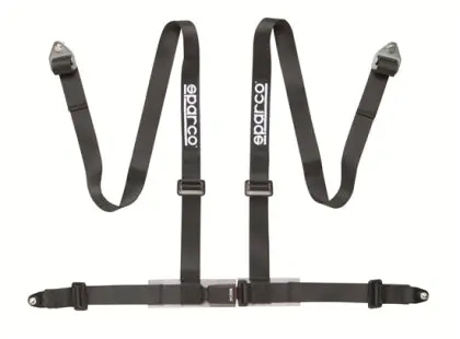 Sparco Seat Harness/Belt - 2 Inch 4Pt Bolt-In - Black 1