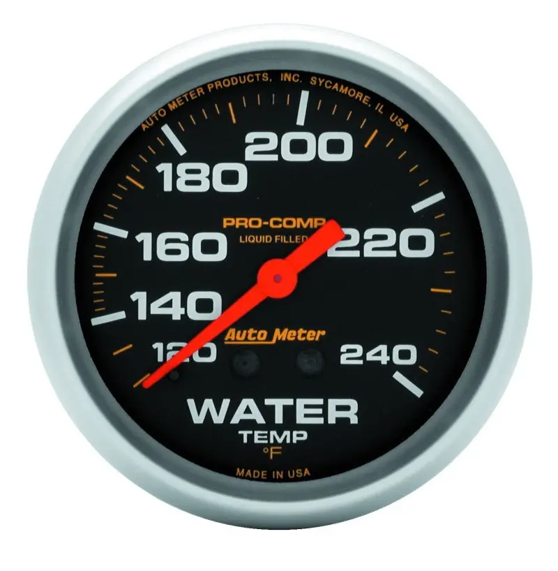 2-5/8" Water Temperature, 120-240 °F, 12 Ft., Mechanical, Liquid Filled, Pro-Comp 1
