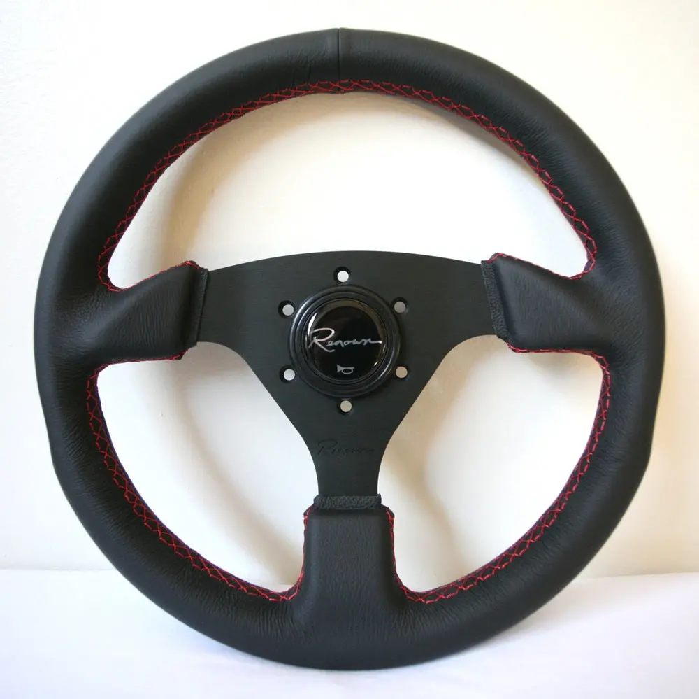 Renown Clubsport Rosso Steering Wheel - Red Stitching 1