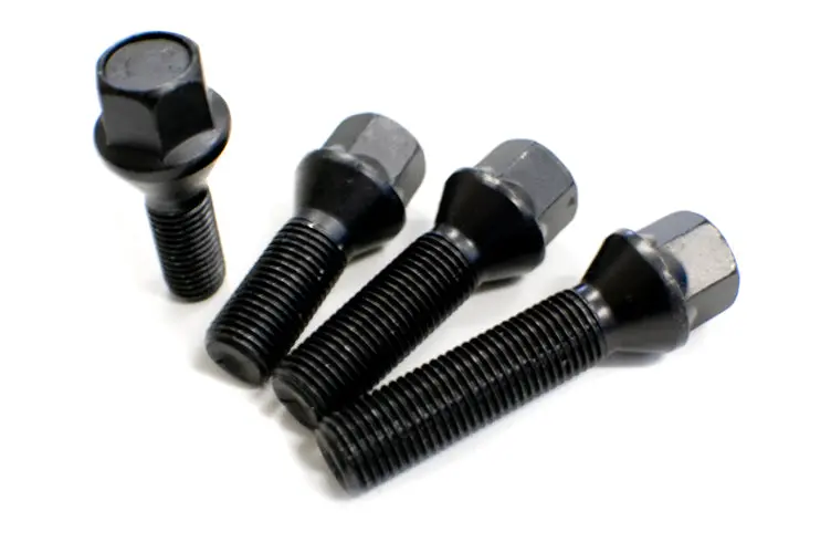 Wheel Bolt For 5-Lug Vw & Audi (M14x27 Black Cone Seat) 1