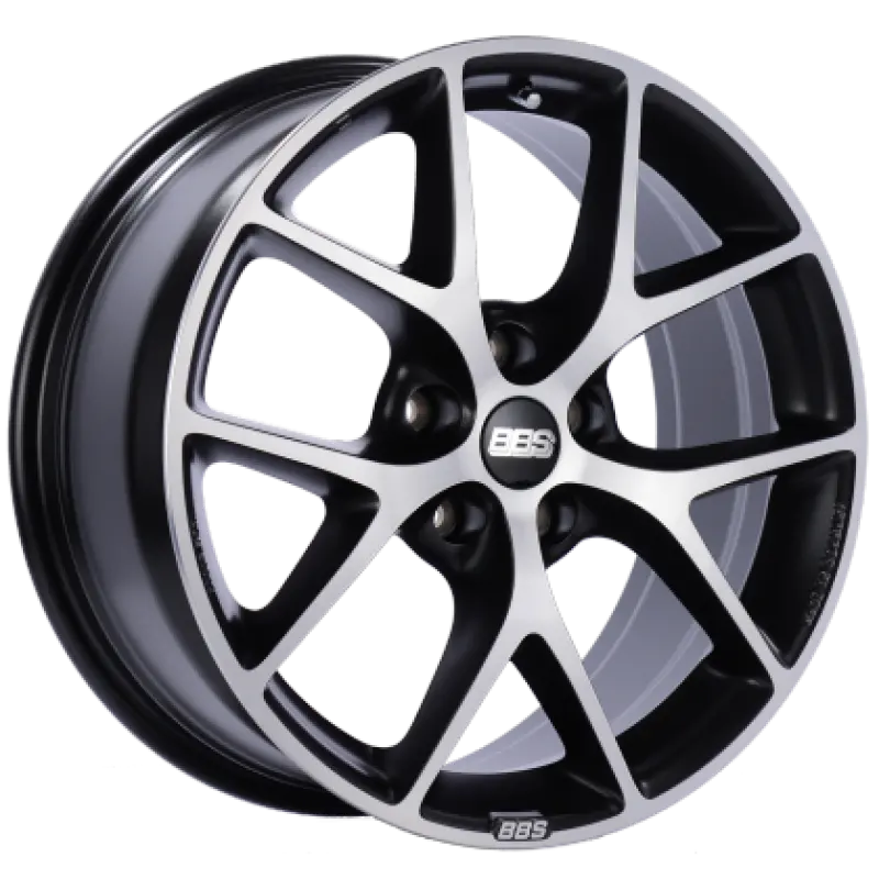 Bbs Sr 18X8 5X120 Et44 Satin Black Diamond Cut Face Wheel -82Mm Pfs/Clip Required 1