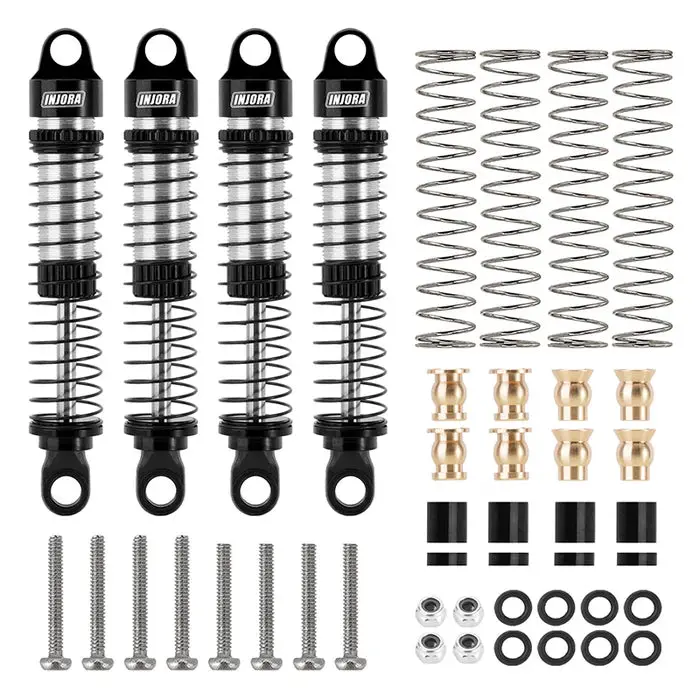 Injora 59Mm Long Threaded Oil Shocks For 1/18 Redcat Ascent-18 Hpi Venture18 1
