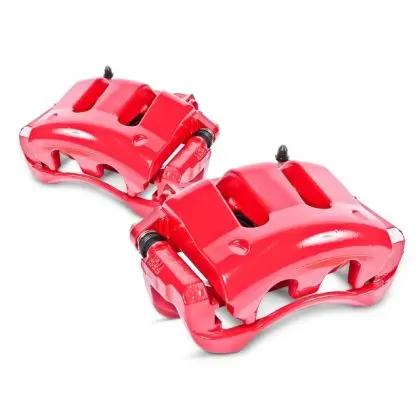 Powerstop Front Red Brake Calipers W/ Brackets (Pair) - Mk4 Golf/Jetta/Beetle 2