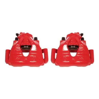 Powerstop Front Red Brake Calipers W/ Brackets (Pair) - Mk4 Golf/Jetta/Beetle 1