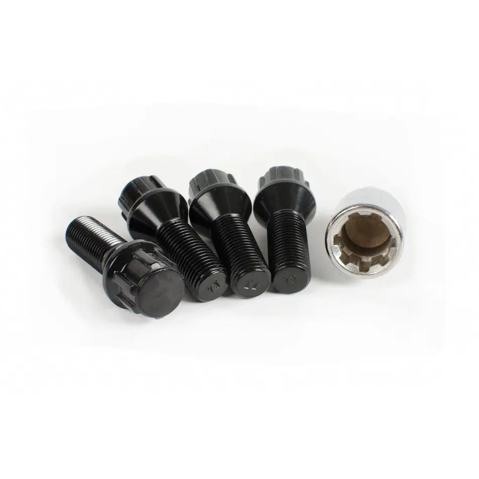 Wheel Lock Kit 14Mm - Cone Seat (Black) 1