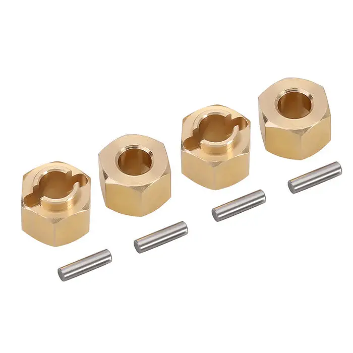Injora 4Pcs 5Mm Brass Wheel Hex Hub Extenders For 1/18 Trx4m Upgrade (4M-02) 1