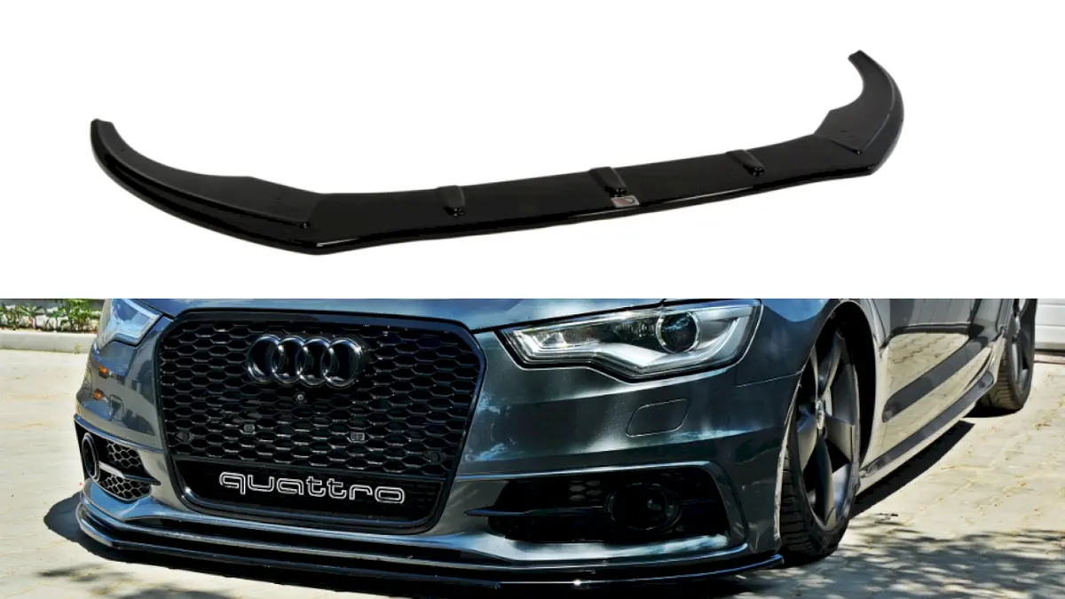 Maxton Design Audi C7 S6 / A6 Pre-Facelift (S-Line) Front Bumper Splitter / Spoiler V1 1