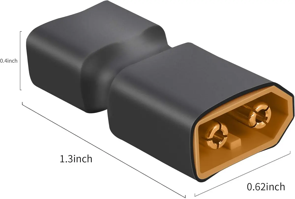 Battery/Esc Adapter: Male Xt60 To Female Deans (T-Plug) 1