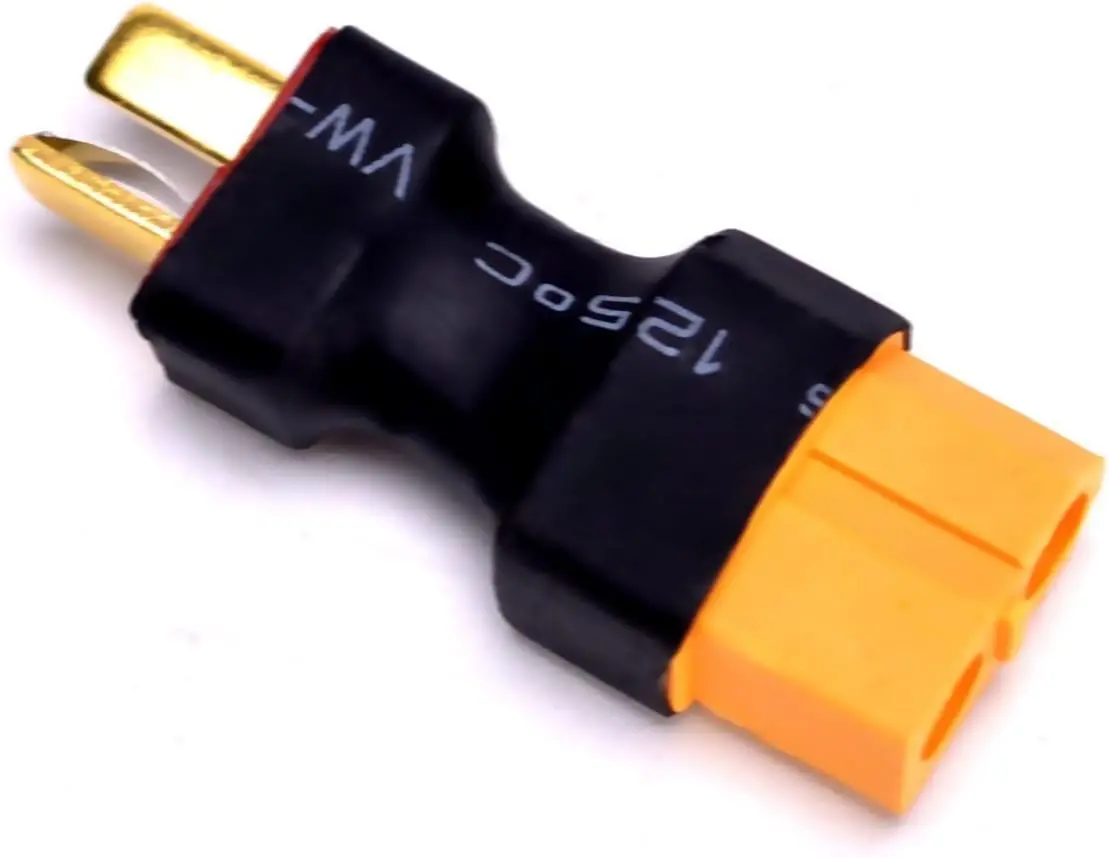 Battery/Esc Adapter: Female Xt60 To Male T-Plug 1