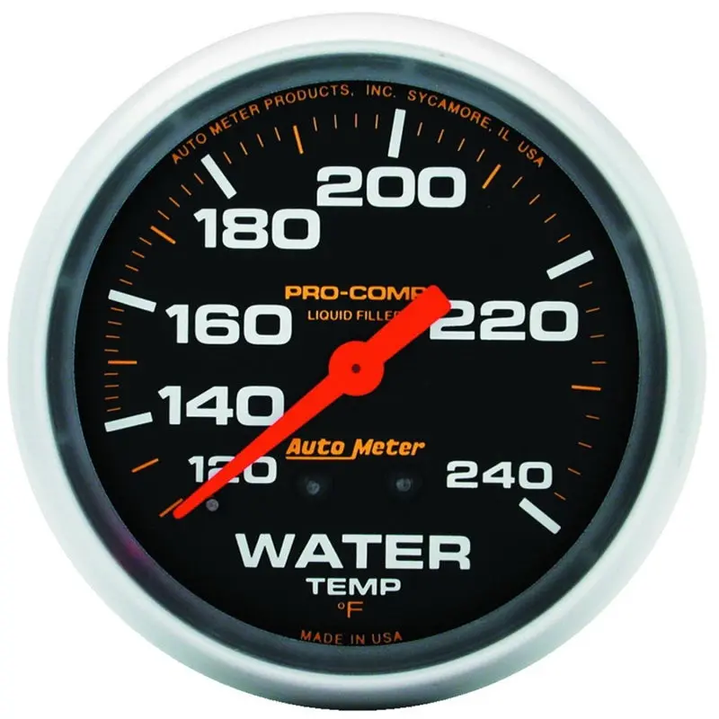 2-5/8" Water Temperature, 120-240 °F, 6 Ft., Mechanical, Liquid Filled, Pro-Comp 1