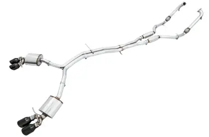 Awe Switchpath™ Exhaust (Non-Resonated) For Audi B9 S4 - Diamond Black Tips 1