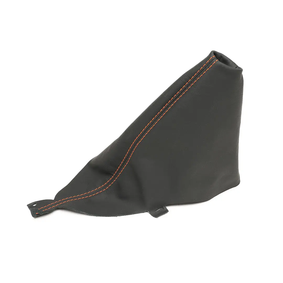 Bfi R53 (R50/R52) Mini E-Brake Boot (Black Leather / Orange Stitch) - Clearance 1