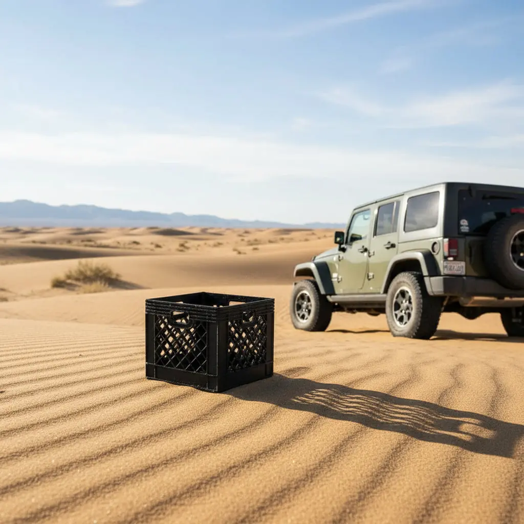 1/10 Scale Black Milk Crate – Trail Accessory For Rc Crawlers & Scale Builds 1