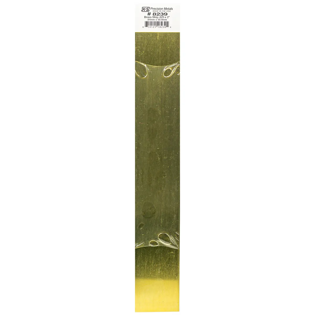 Brass Strip: 0.025" Thick X 2" Wide X 12" Long (1 Piece) 1