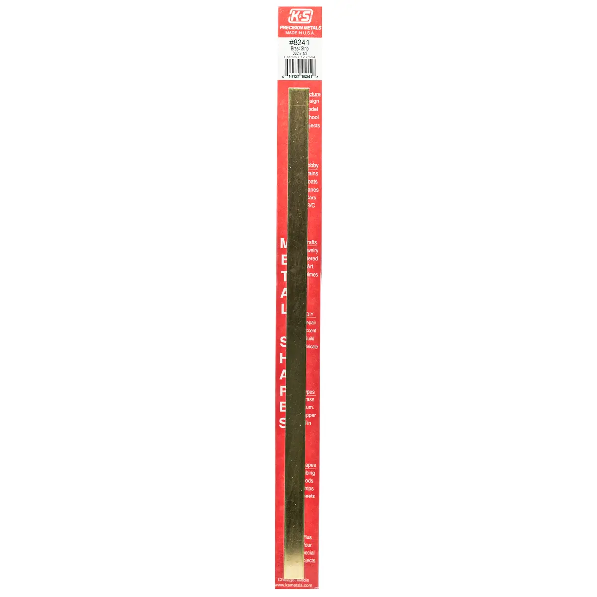 Brass Strip: 0.032" Thick X 1/2" Wide X 12" Long (1 Piece) 1